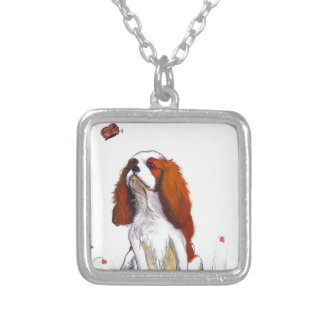 Cavalier King Charles Spaniel CKC Silver Plated Necklace