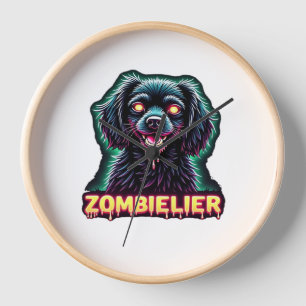 Cavalier King Charles Spaniel CKCS Zombie Dog Hall Clock