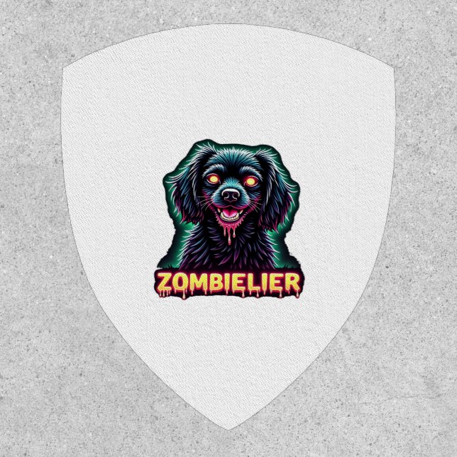 Cavalier King Charles Spaniel CKCS Zombie Dog Hall Patch (Front)