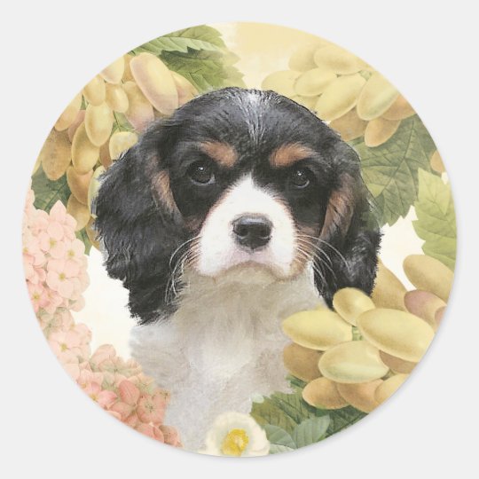 Cavalier King Charles Spaniel Classic Round Sticker