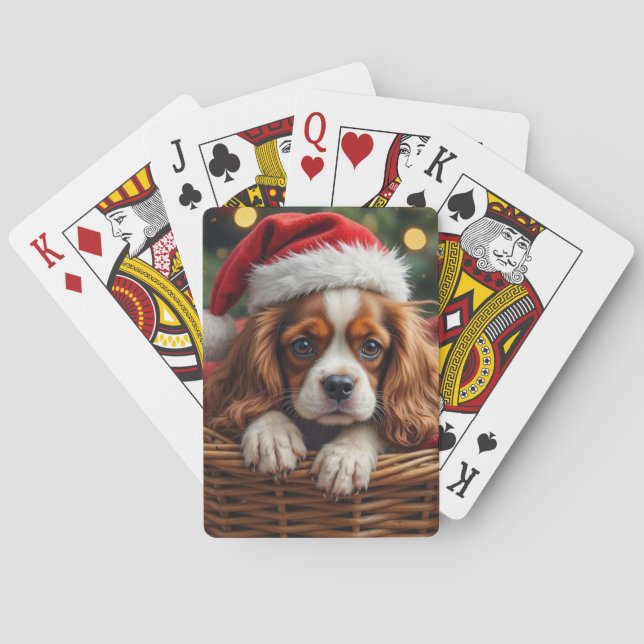 Cavalier King Charles Spaniel Cozy Basket Poker Cards (Back)