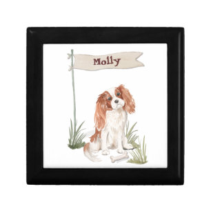 Cavalier King Charles Spaniel Customizable Name Gift Box