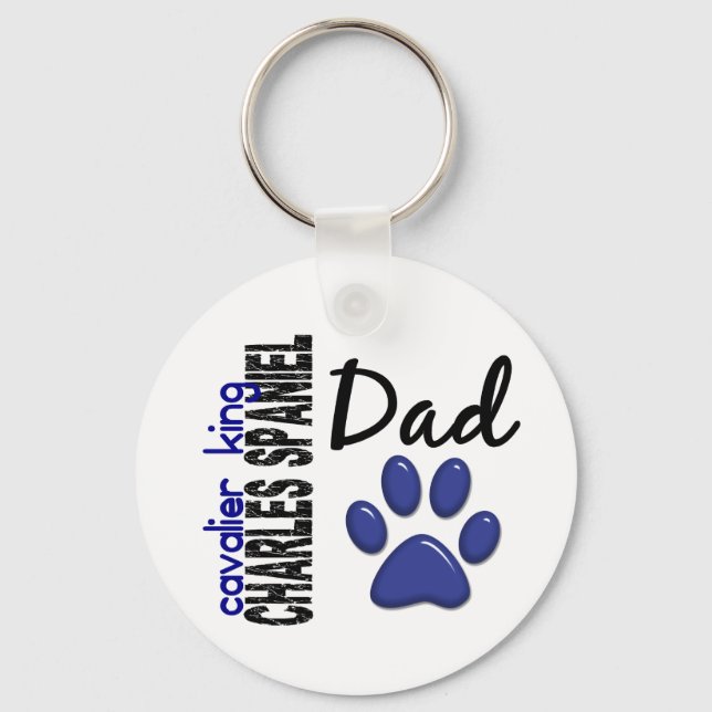 Cavalier King Charles Spaniel Dad 2 Keychain (Front)