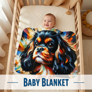 Cavalier King Charles Spaniel Dog Acrylic Print Baby Blanket