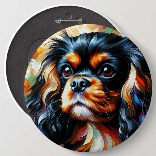 Cavalier King Charles Spaniel Dog Acrylic Print Button (Front & Back)