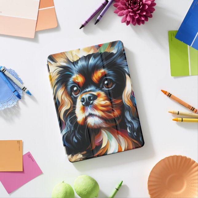 Cavalier King Charles Spaniel Dog Acrylic Print iPad Pro Cover (Desk)
