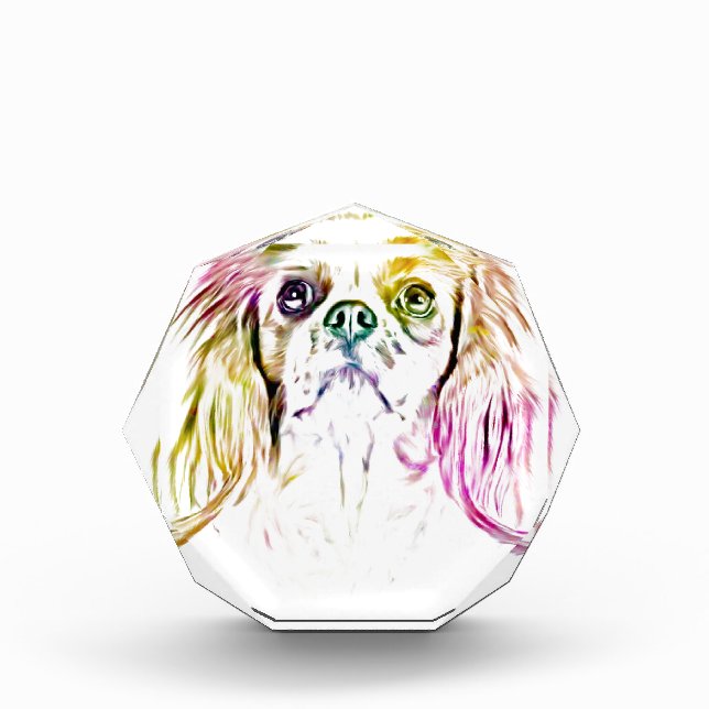 Cavalier King Charles Spaniel Dog Art Painting Award (Front)