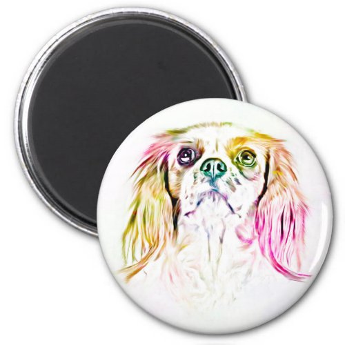 Cavalier King Charles Spaniel Dog Art Painting Magnet