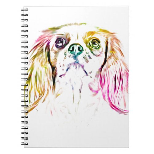 Cavalier King Charles Spaniel Dog Art Painting Notebook