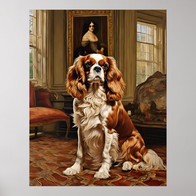 Cavalier King Charles Spaniel - Dog Art Print (Front)