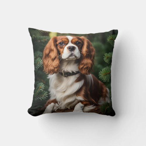 Cavalier King Charles Spaniel dog beautiful Throw Pillow