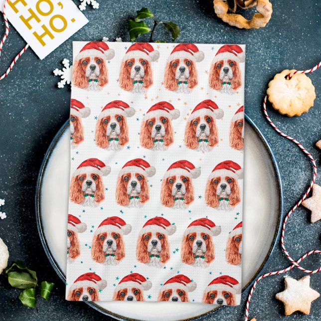 Cavalier King Charles Spaniel Dog Breed Christmas Kitchen Towel (Creator Uploaded)
