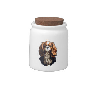 Cavalier King Charles spaniel dog Candy Jar