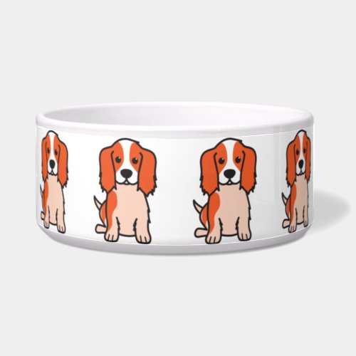Cavalier King Charles Spaniel Dog Cartoon Bowl