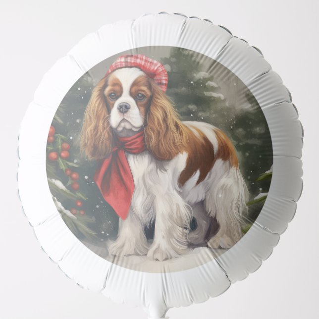 Cavalier King Charles Spaniel Dog Christmas Balloon (Front)