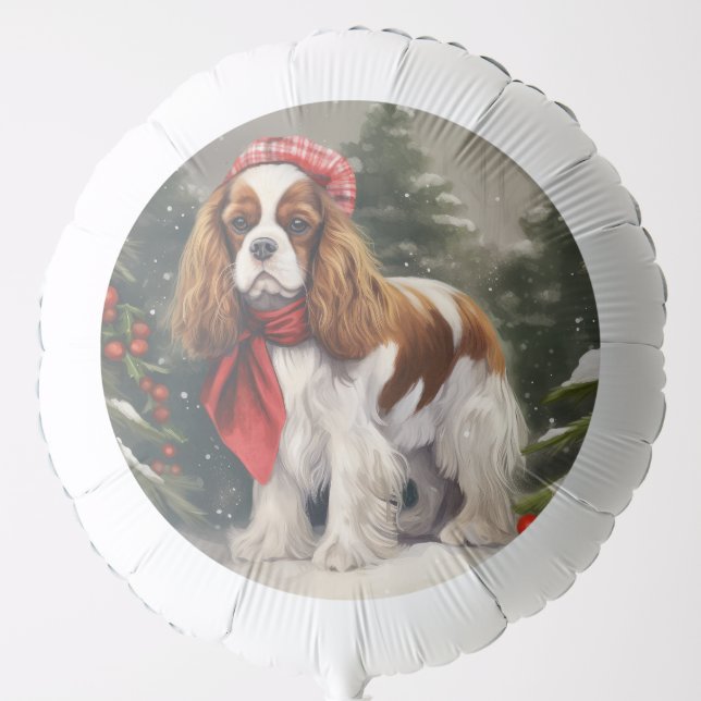 Cavalier King Charles Spaniel Dog Christmas Balloon (Front)