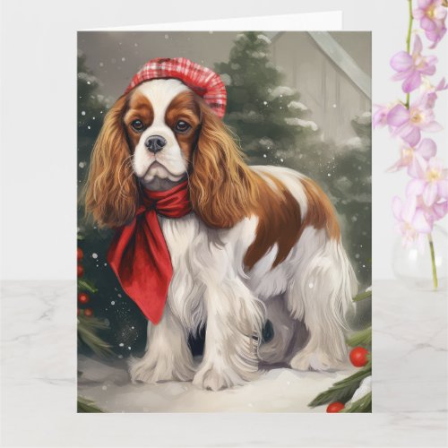 Cavalier King Charles Spaniel Dog Christmas Card