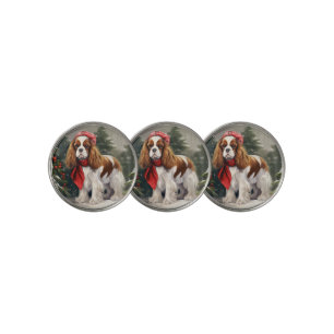 Cavalier King Charles Spaniel Dog Christmas Golf Ball Marker