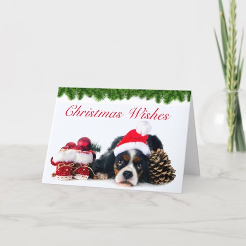 Cavalier King Charles Spaniel Dog Christmas Holiday Card