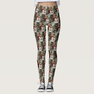 Cavalier King Charles Spaniel Dog Christmas Leggings