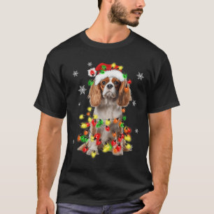 Cavalier King Charles Spaniel Dog Christmas Lights T-Shirt