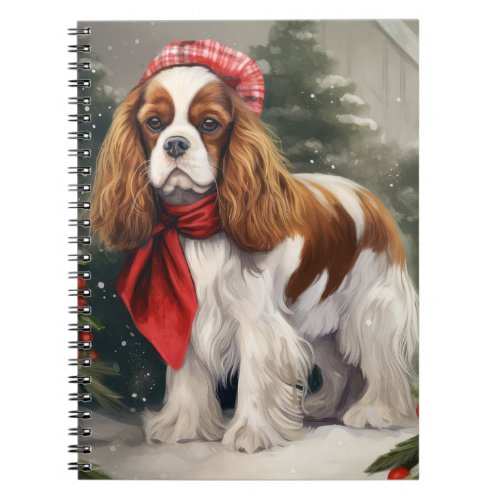 Cavalier King Charles Spaniel Dog Christmas Notebook