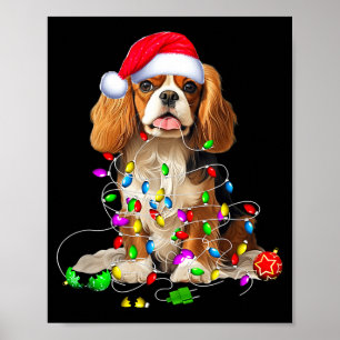 Cavalier King Charles Spaniel Dog Christmas Orname Poster