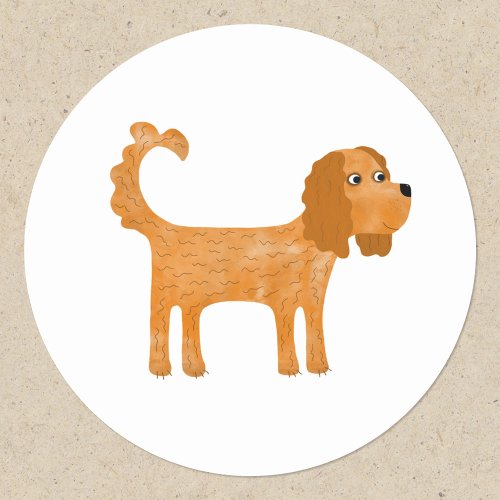 Cavalier King Charles Spaniel Dog Classic Round Sticker