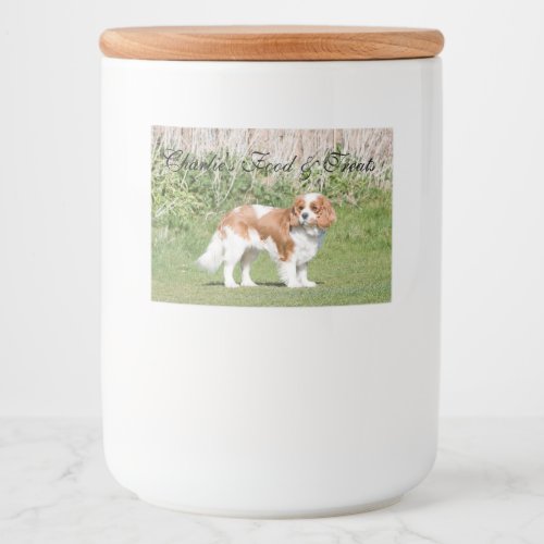 Cavalier King Charles Spaniel Dog Food Jars Food Label