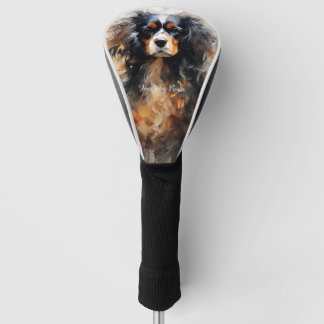 Cavalier King Charles Spaniel Dog in the wind 004  Golf Head Cover