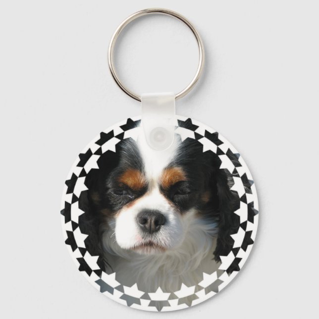 Cavalier King Charles Spaniel Dog Keychain (Front)