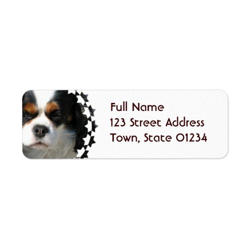 Cavalier King Charles Spaniel Dog Mailing Label