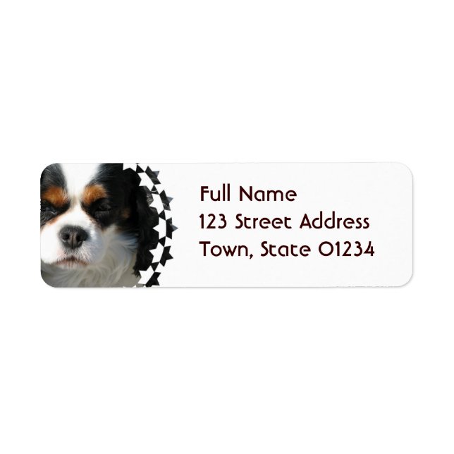 Cavalier King Charles Spaniel Dog Mailing Label (Front)