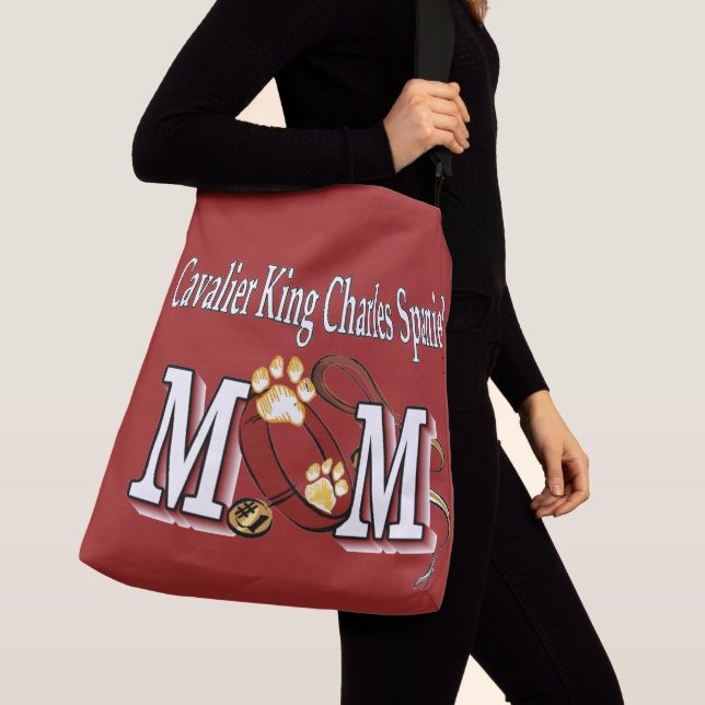 Cavalier King Charles Spaniel Dog Mom Crossbody Bag (Close Up)