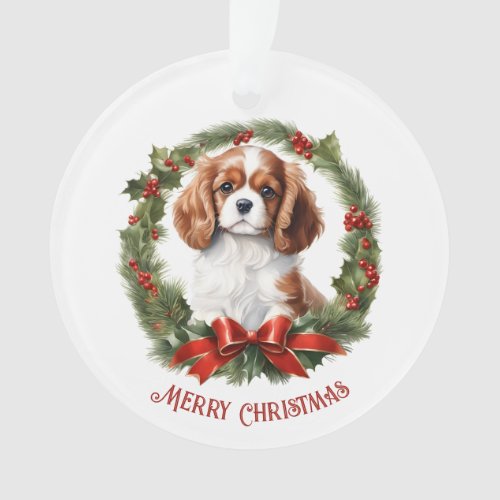 Cavalier King Charles Spaniel Dog Name Christmas  Ornament