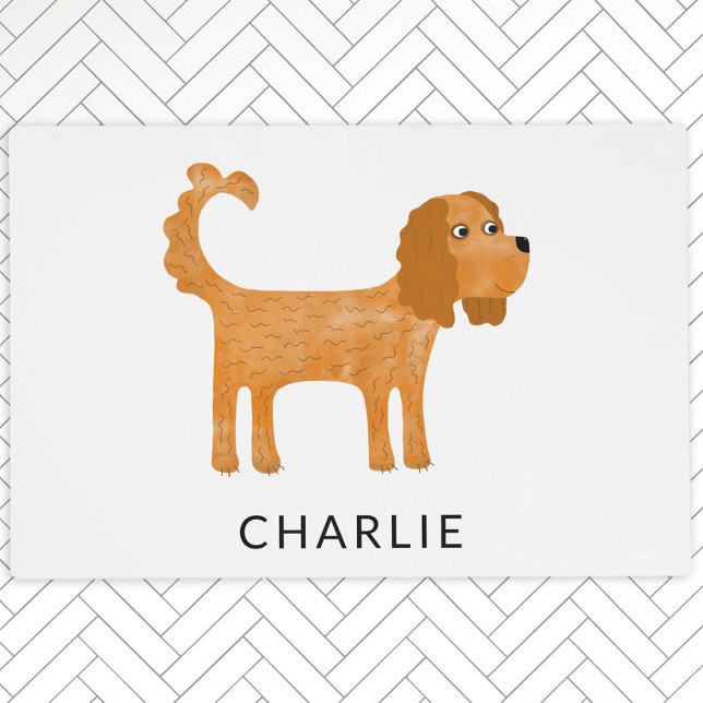 Cavalier King Charles Spaniel Dog Name Food Mat (Creator Uploaded)