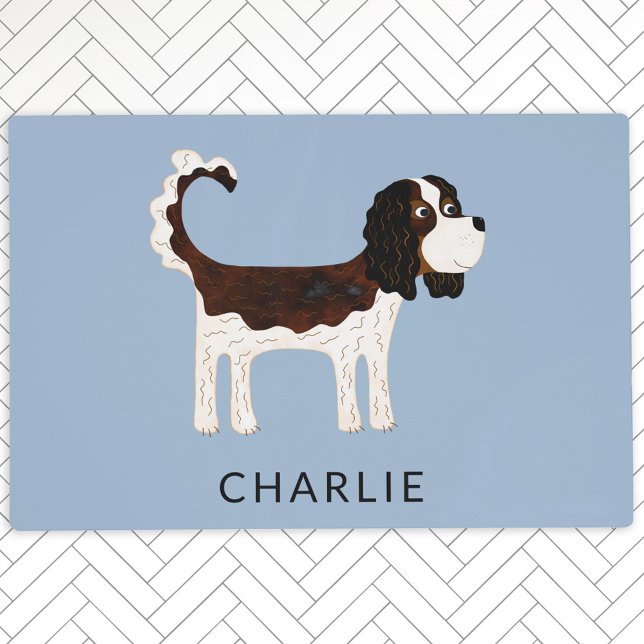 Cavalier King Charles Spaniel Dog Name Food Mat (Creator Uploaded)