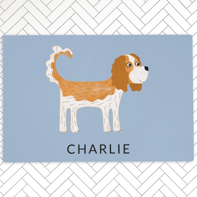 Cavalier King Charles Spaniel Dog Name Food Mat (Creator Uploaded)