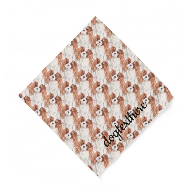 Cavalier King Charles Spaniel Dog Patterned Bandana