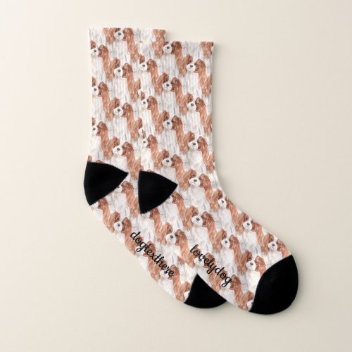 Cavalier King Charles Spaniel Dog Patterned Socks