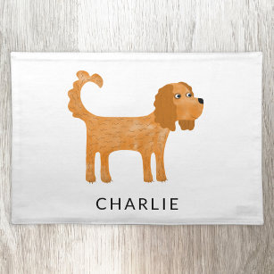 Cavalier King Charles Spaniel Dog Personalized Cloth Placemat