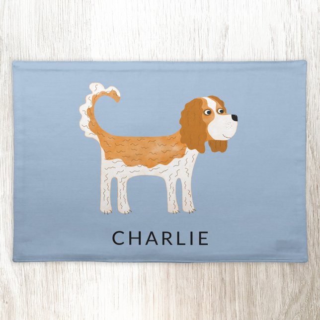 Cavalier King Charles Spaniel Dog Personalized Cloth Placemat (Creator Uploaded)