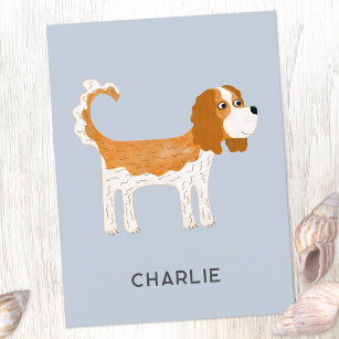 Cavalier King Charles Spaniel Dog Personalized Postcard