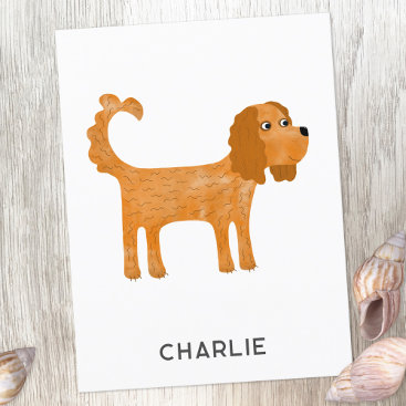 Cavalier King Charles Spaniel Dog Personalized Postcard