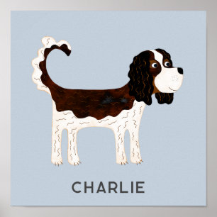 Cavalier King Charles Spaniel Dog Personalized Poster