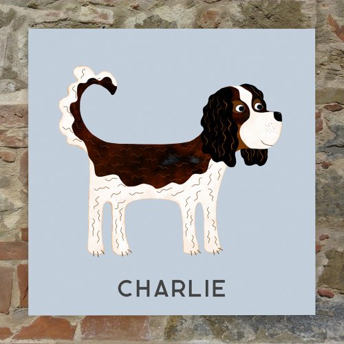 Cavalier King Charles Spaniel Dog Personalized Poster