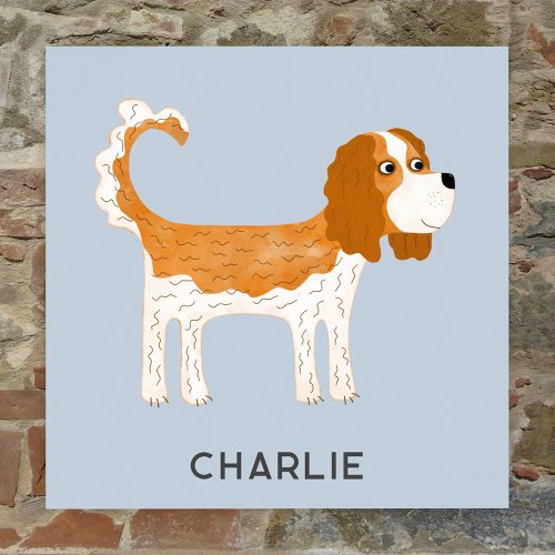 Cavalier King Charles Spaniel Dog Personalized Poster