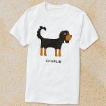 Cavalier King Charles Spaniel Dog Personalized T-Shirt<br><div class="desc">Cute Black and Tan Cavalier King Charles Spaniel dog design for animal lovers.  Original art by Nic Squirrell. Change the name or text to customize.</div>