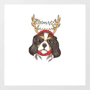 Cavalier King Charles Spaniel Dog Pet Christmas Wall Decal
