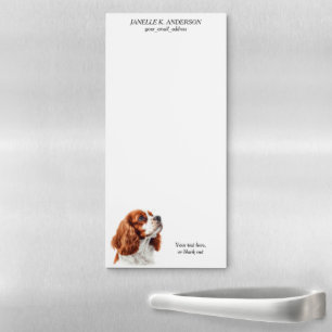 Cavalier King Charles Spaniel Dog Portrait Magnetic Notepad